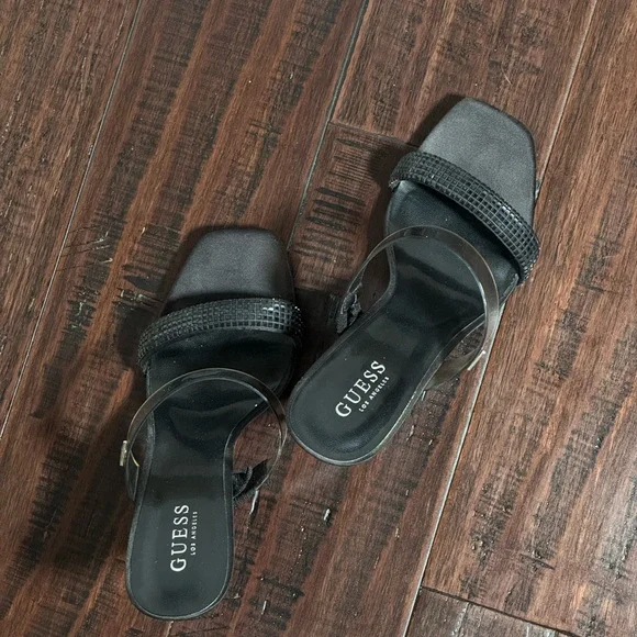 GUESS Black Women's Heeled Sandals - Picture 3 of 9